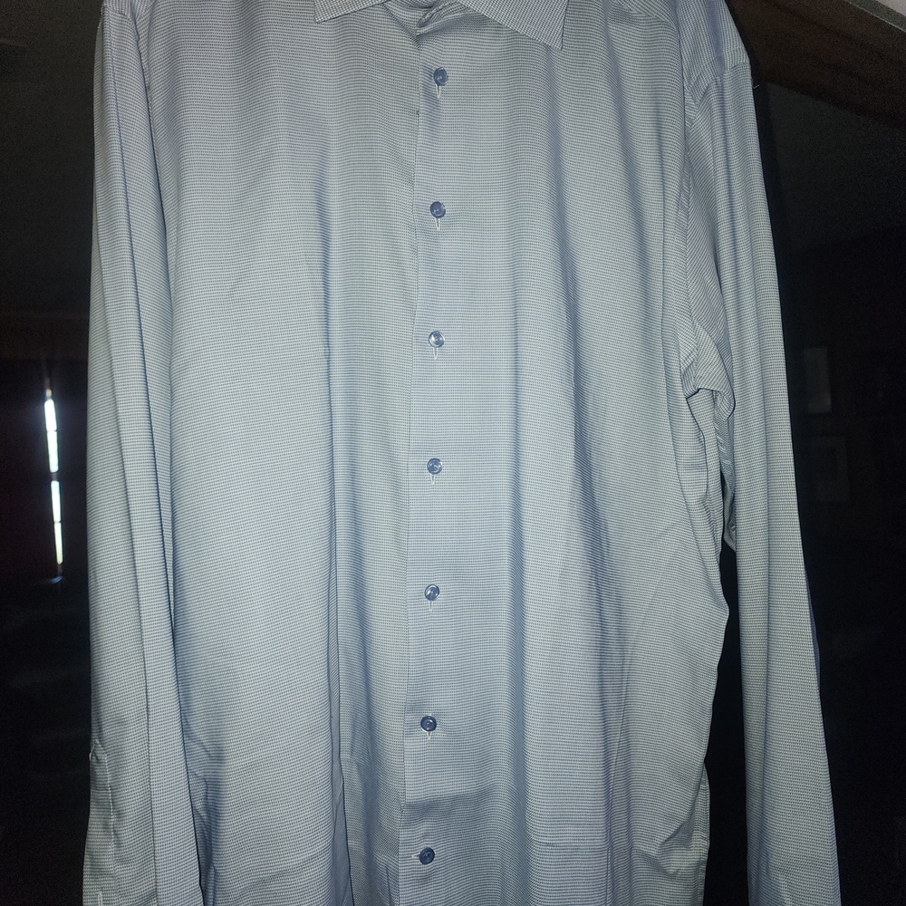 Eton Sky Blue Button-Up Dress Shirt